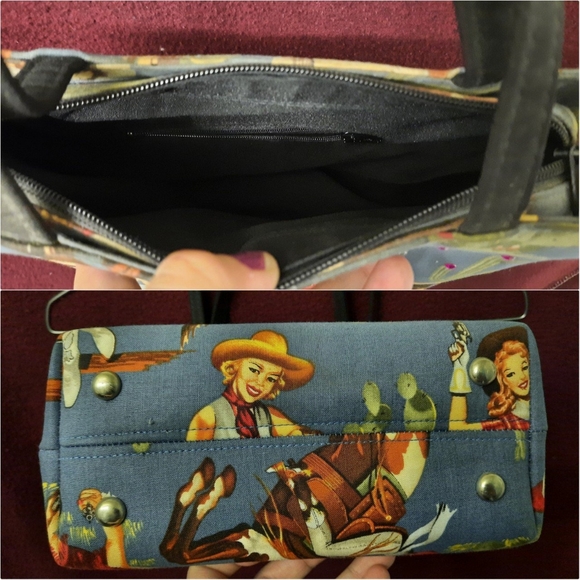 Pinup Cowgirl Tote Bag - Picture 2 of 4